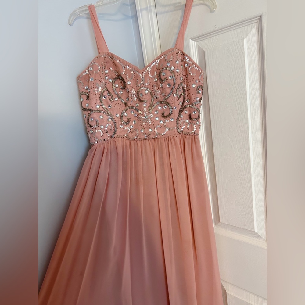 Blondie size 1 pink jeweled prom dress